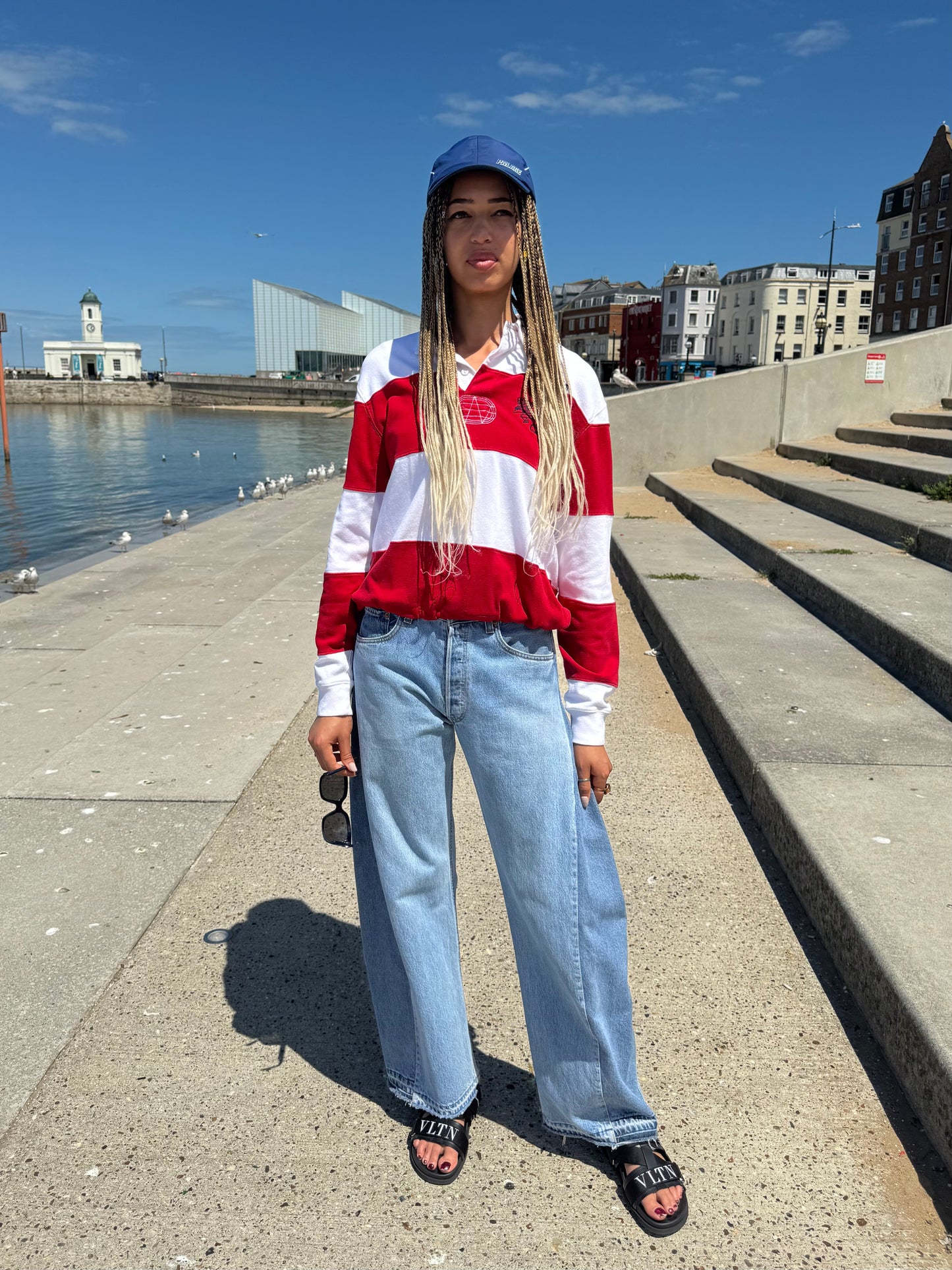 Earl Upcycled Ralph Lauren Red/White Rugby Shirt