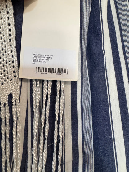 Wales Bonner Stripe Shorts with Crochet Tie Belt