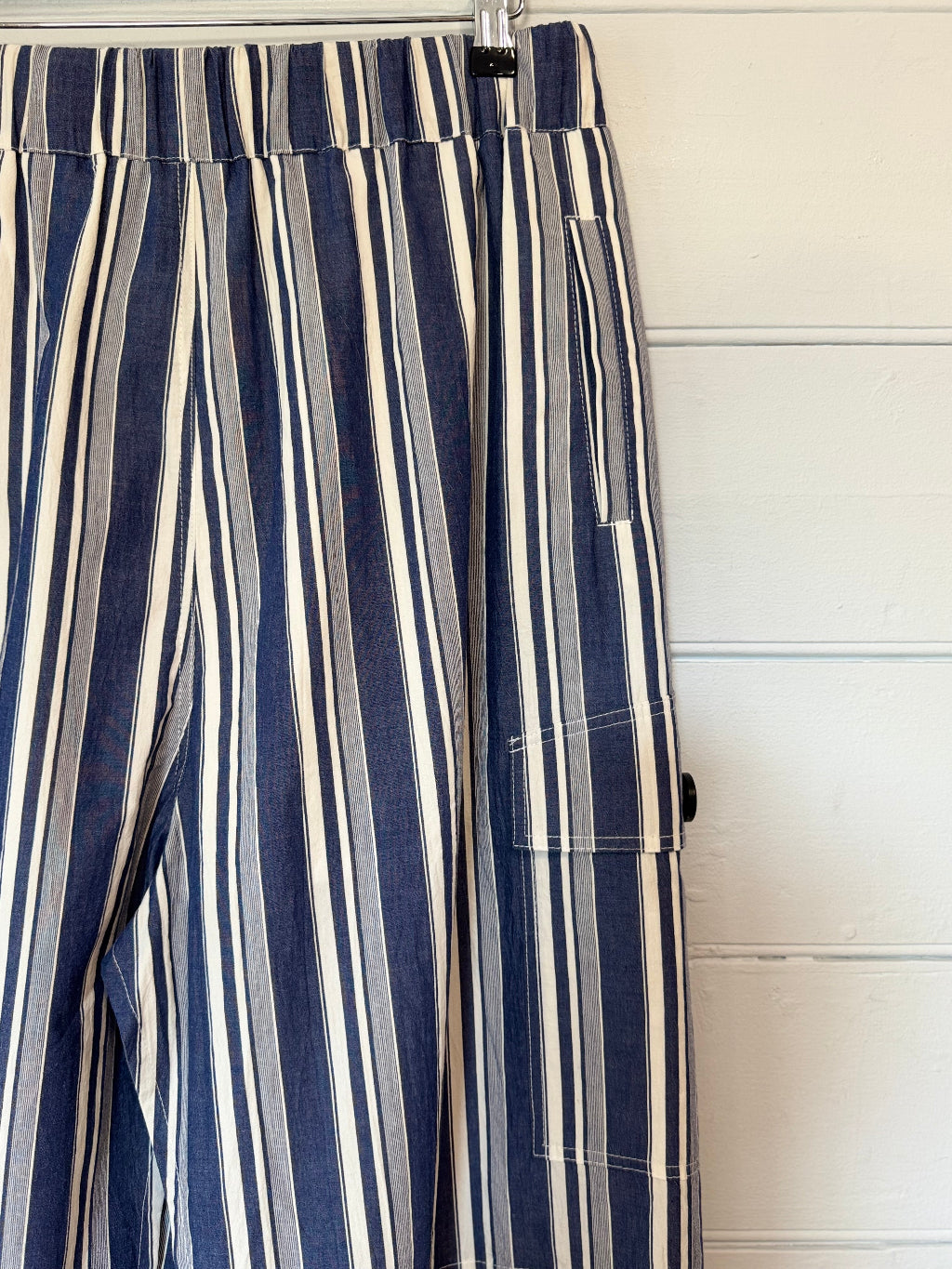 Wales Bonner Stripe Shorts with Crochet Tie Belt