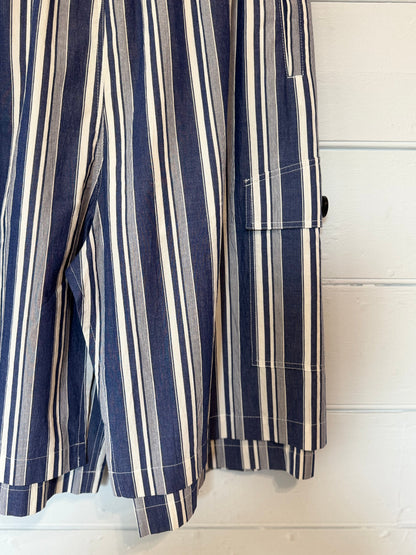 Wales Bonner Stripe Shorts with Crochet Tie Belt