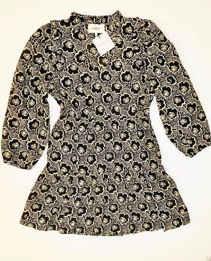 Ba&sh Black/Stone Floral Printed Dress