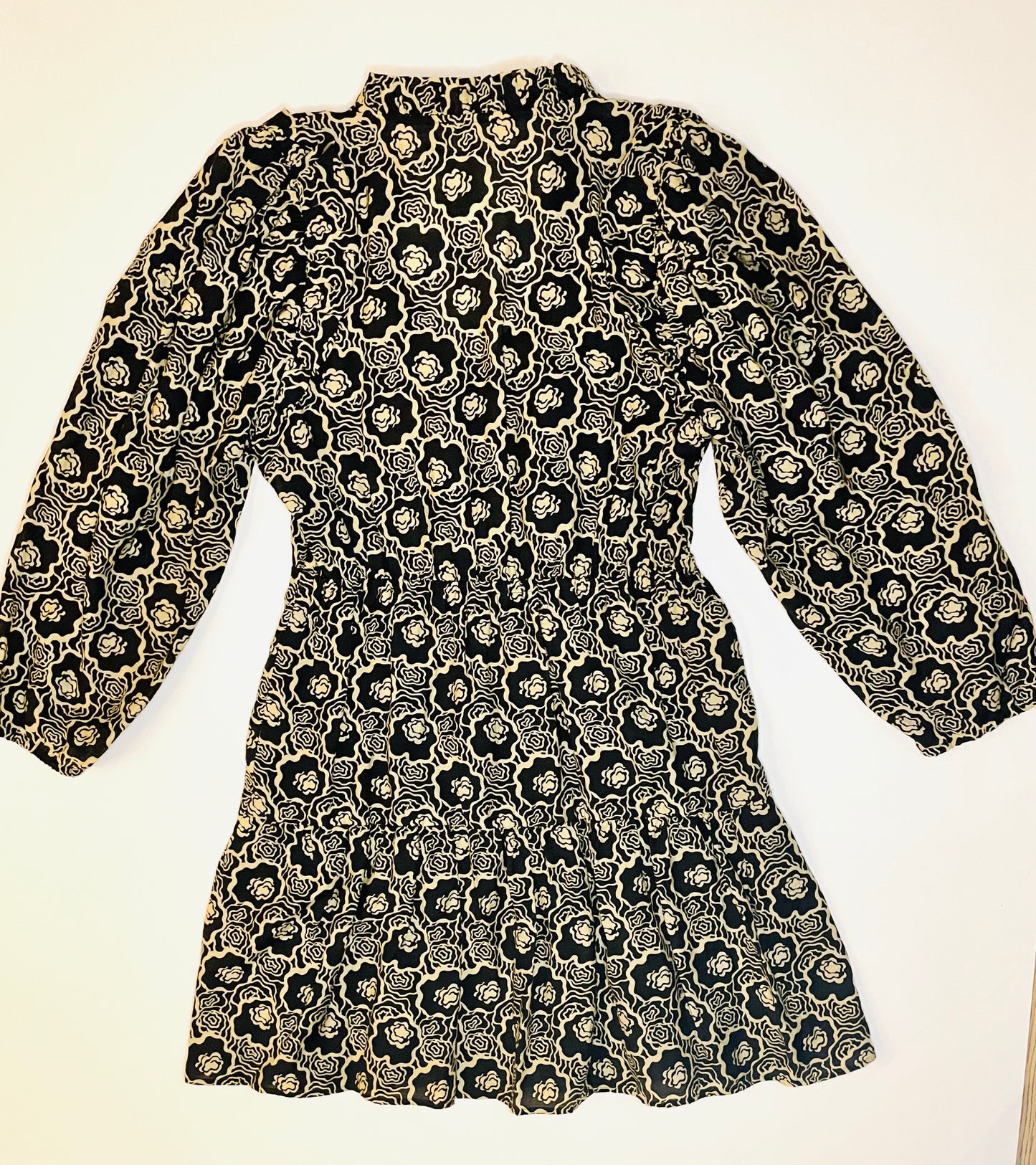 Ba&sh Black/Stone Floral Printed Dress