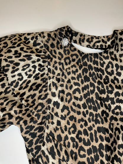 Ganni Multi Leopard Jacquard Backless Top