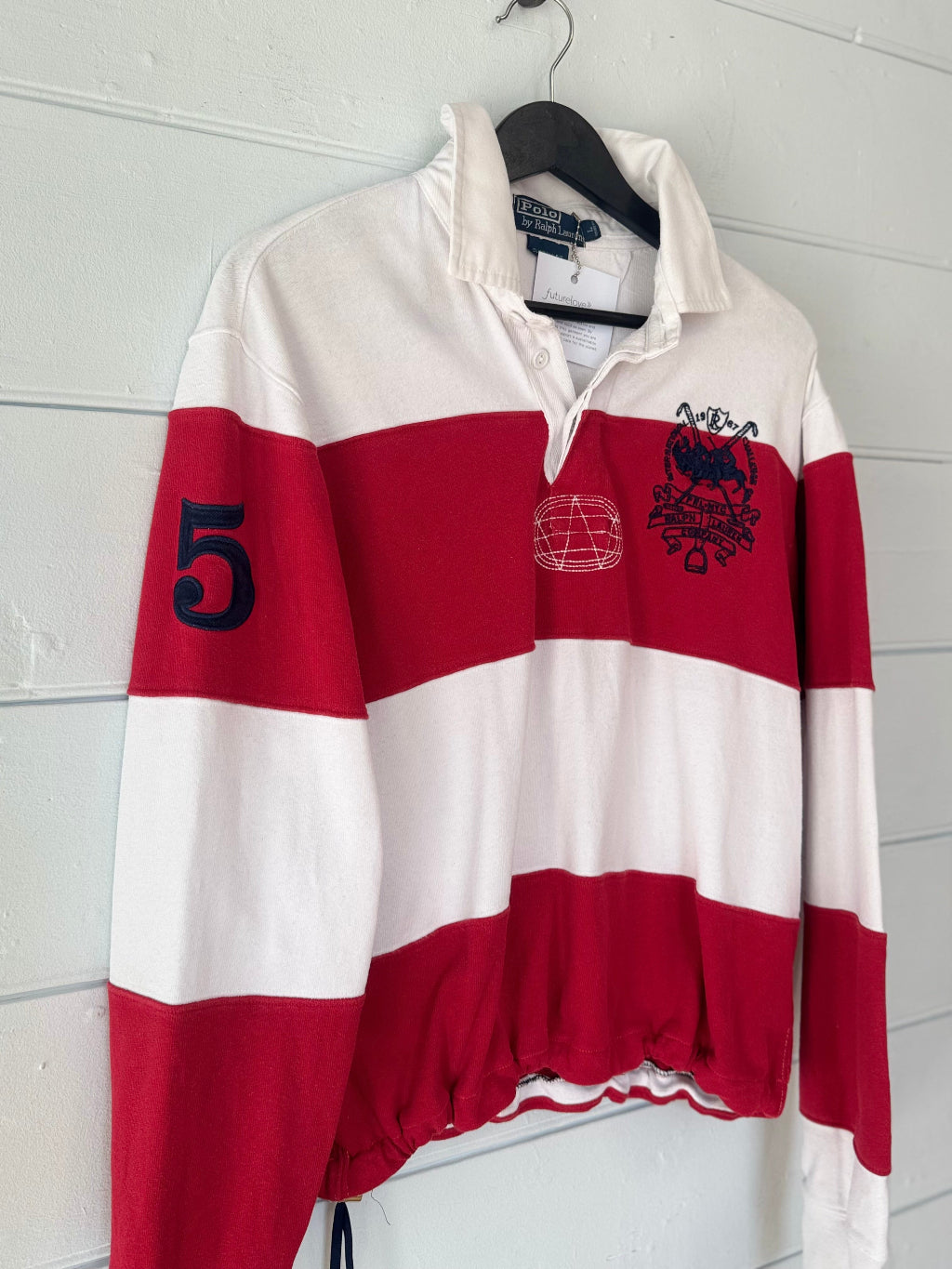 Earl Upcycled Ralph Lauren Red/White Rugby Shirt