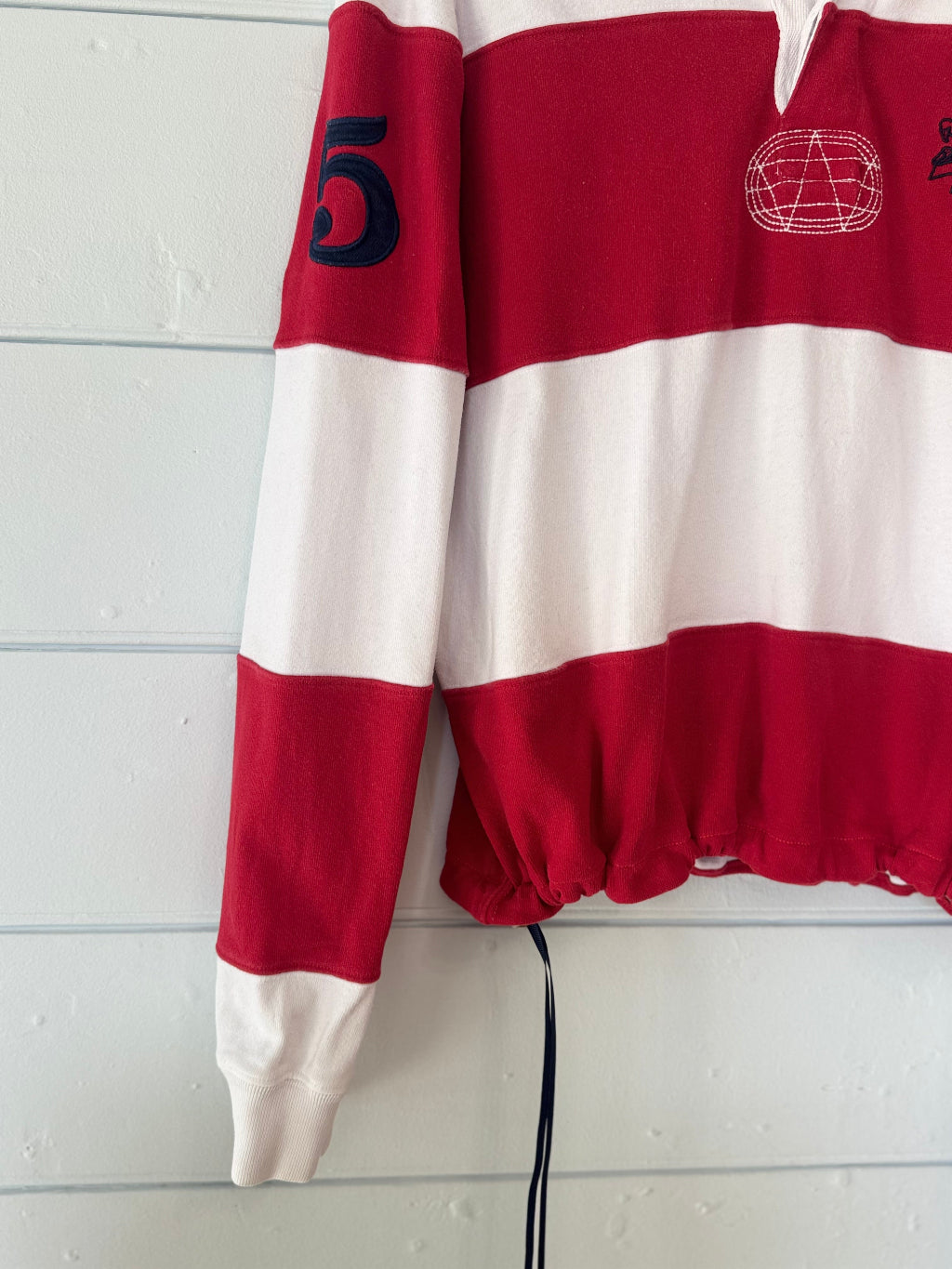 Earl Upcycled Ralph Lauren Red/White Rugby Shirt