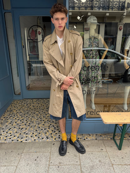 Burberry Vintage Y2K Stone Trench Coat