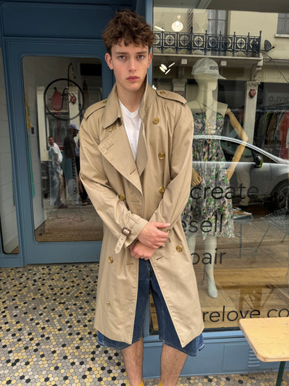 Burberry Vintage Y2K Stone Trench Coat