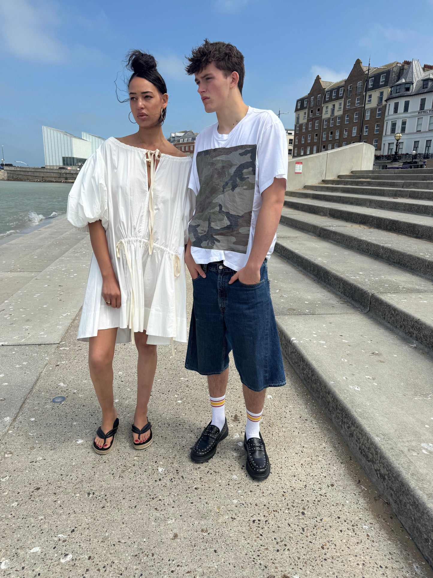 MM6 Margiela white camo print t-shirt