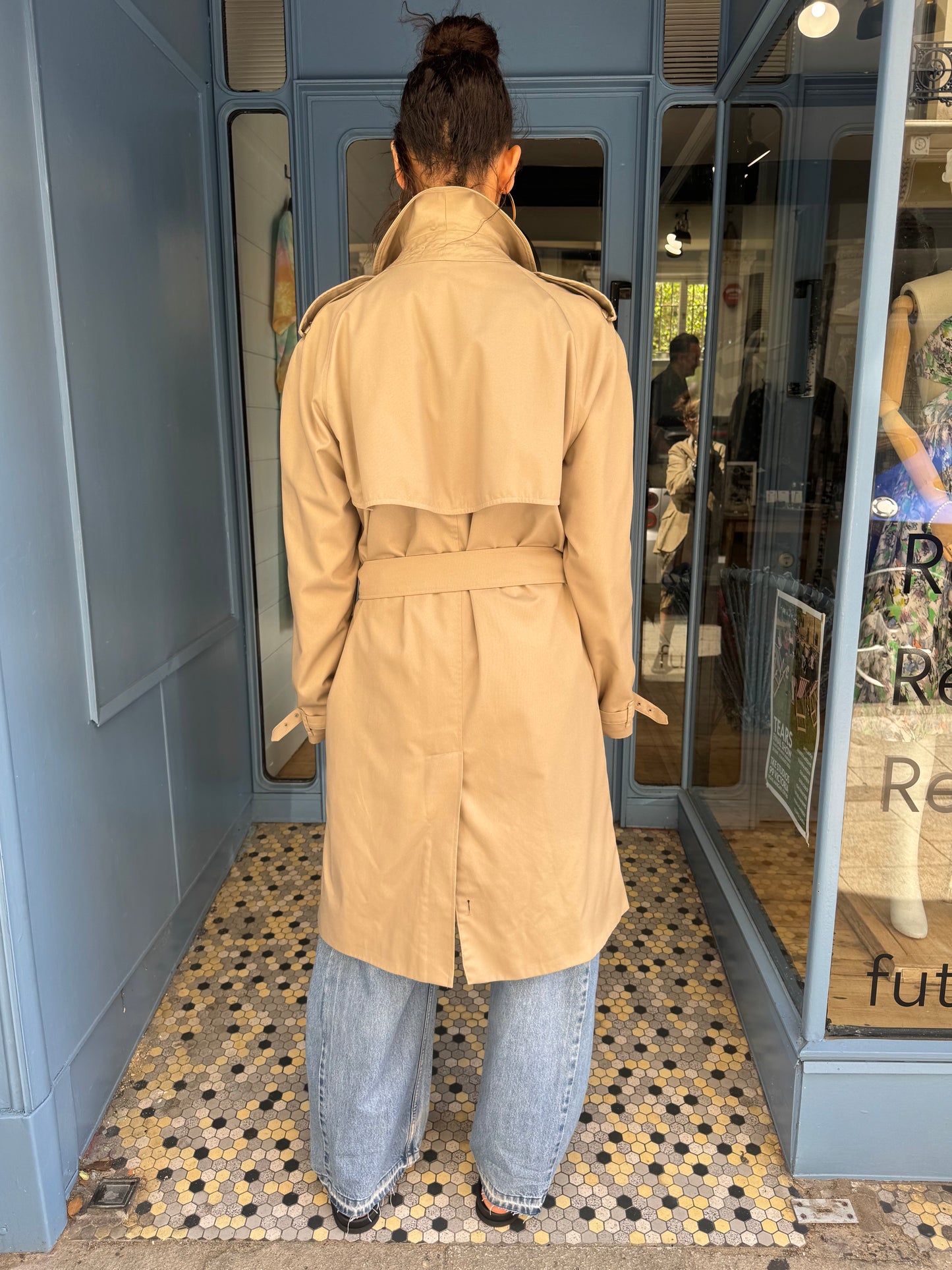 Burberry Vintage Y2K Stone Trench Coat