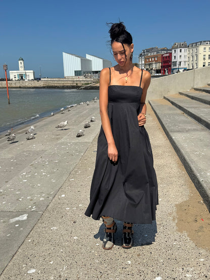 Dissh Black Maxi Cotton Sundress