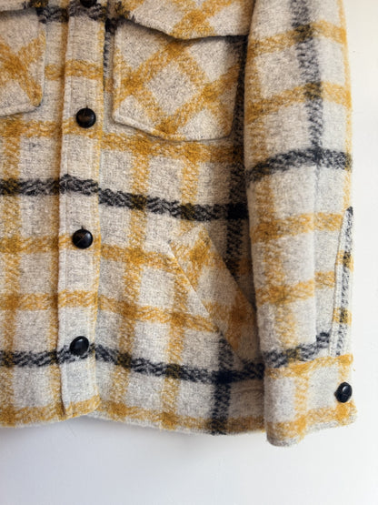 Isabel Marant Etoile Cream/yellow/black check shacket