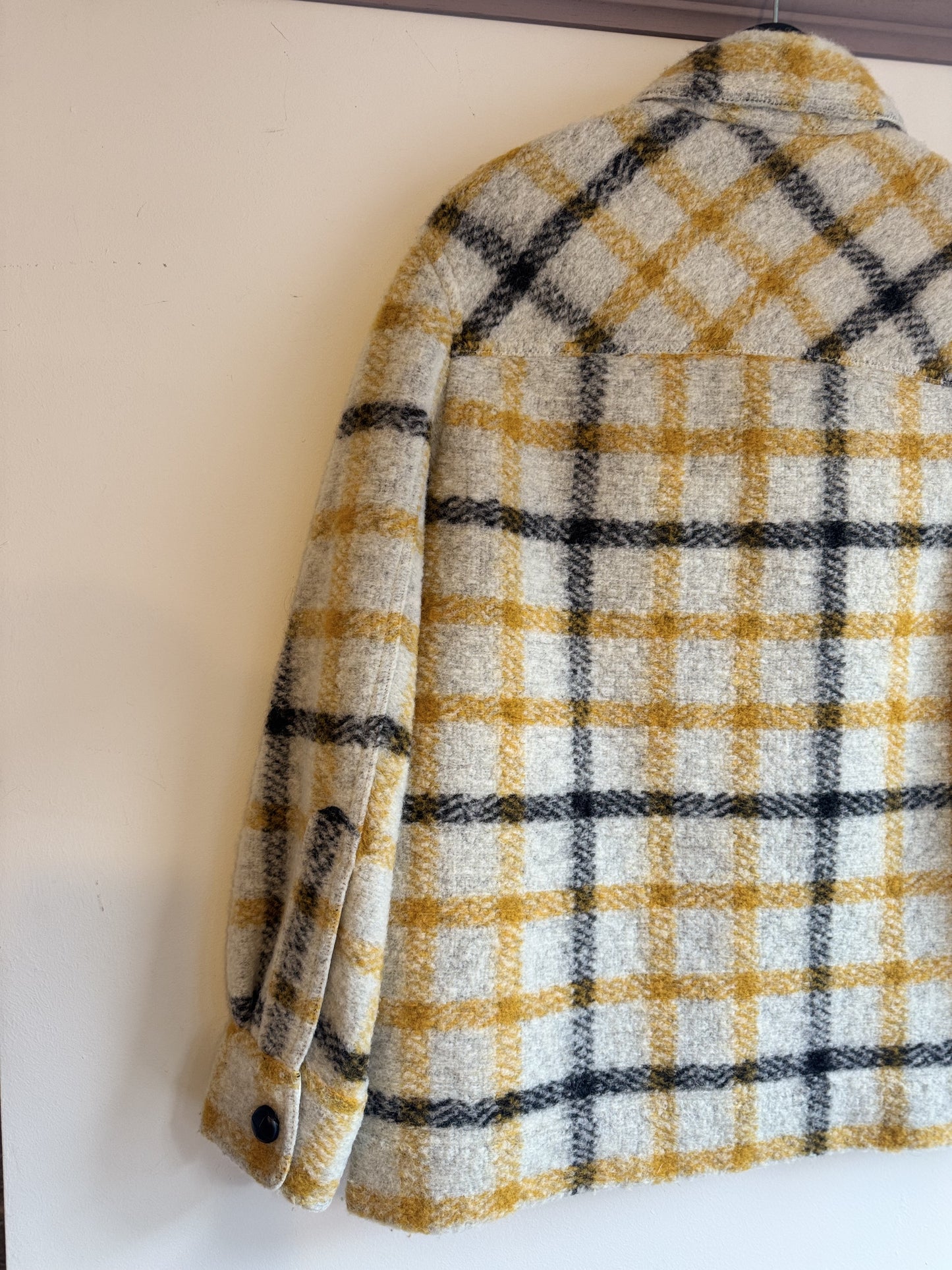 Isabel Marant Etoile Cream/yellow/black check shacket