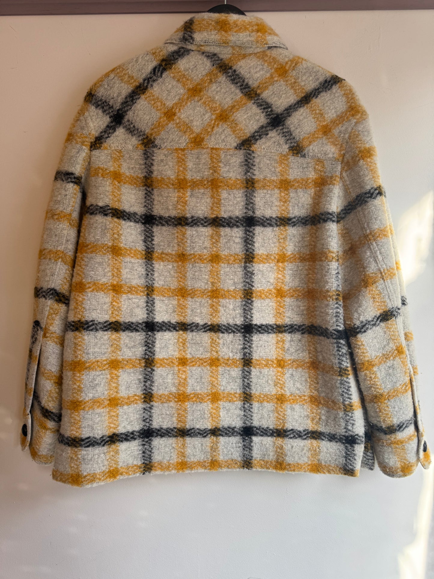 Isabel Marant Etoile Cream/yellow/black check shacket