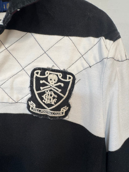 Earl Ralph Lauren blk/ wht Stripe Short Sleeve Rugby Shirt