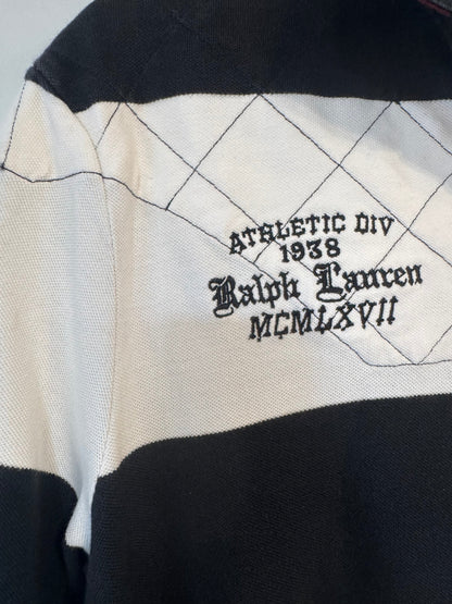 Earl Ralph Lauren blk/ wht Stripe Short Sleeve Rugby Shirt