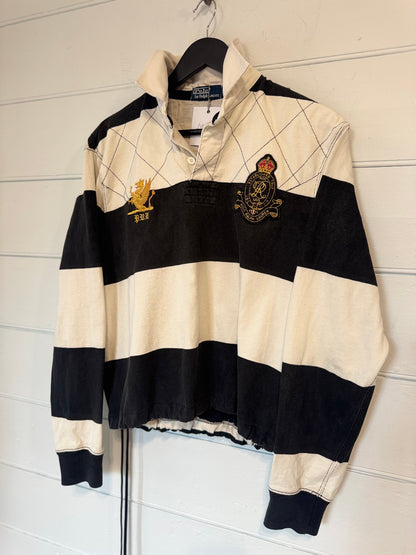 Earl Ralph Lauren Black/White Long Sleeve Rugby Shirt