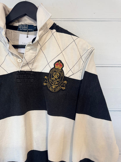 Earl Ralph Lauren Black/White Long Sleeve Rugby Shirt