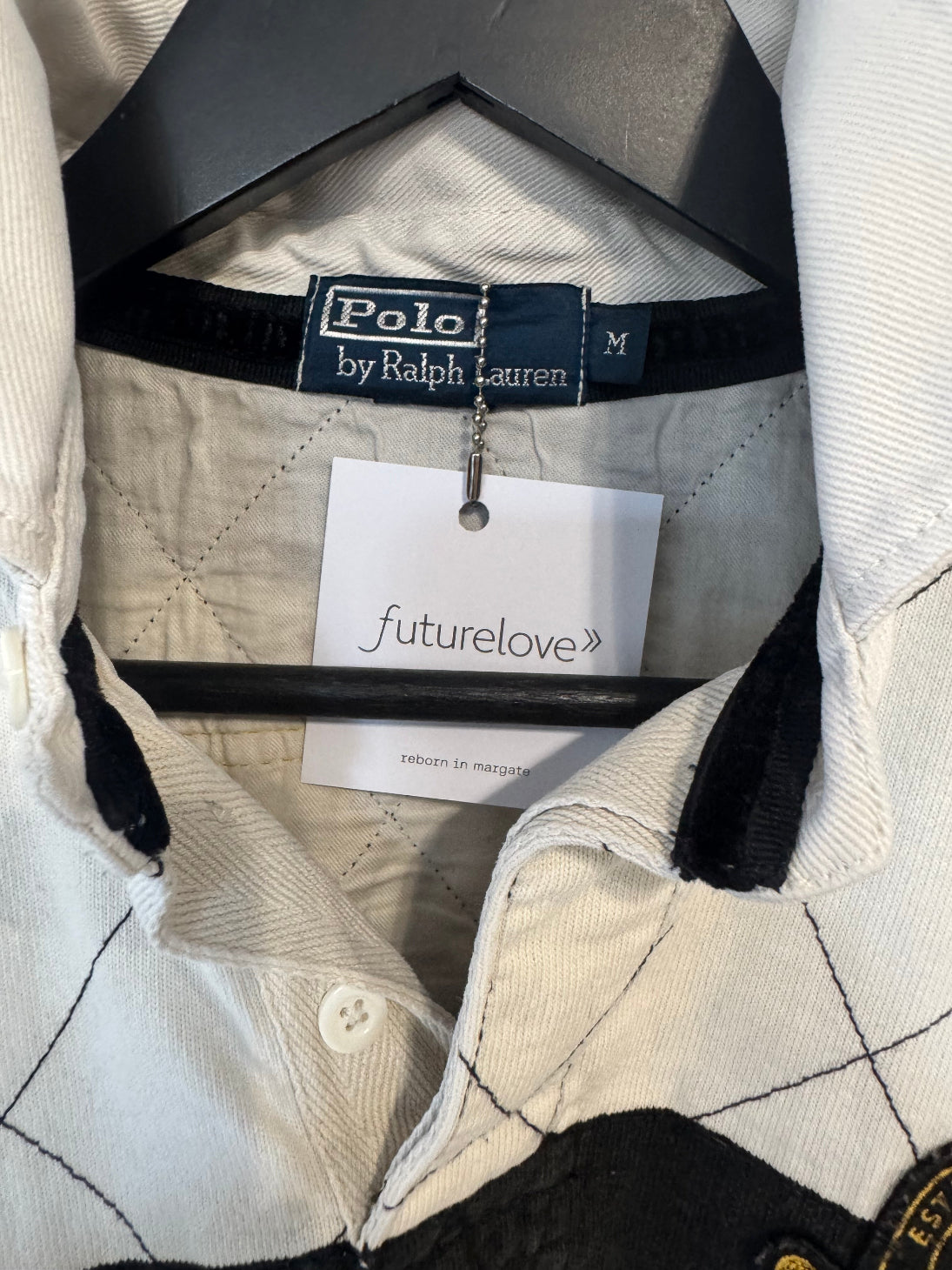 Earl Ralph Lauren Black/White Long Sleeve Rugby Shirt