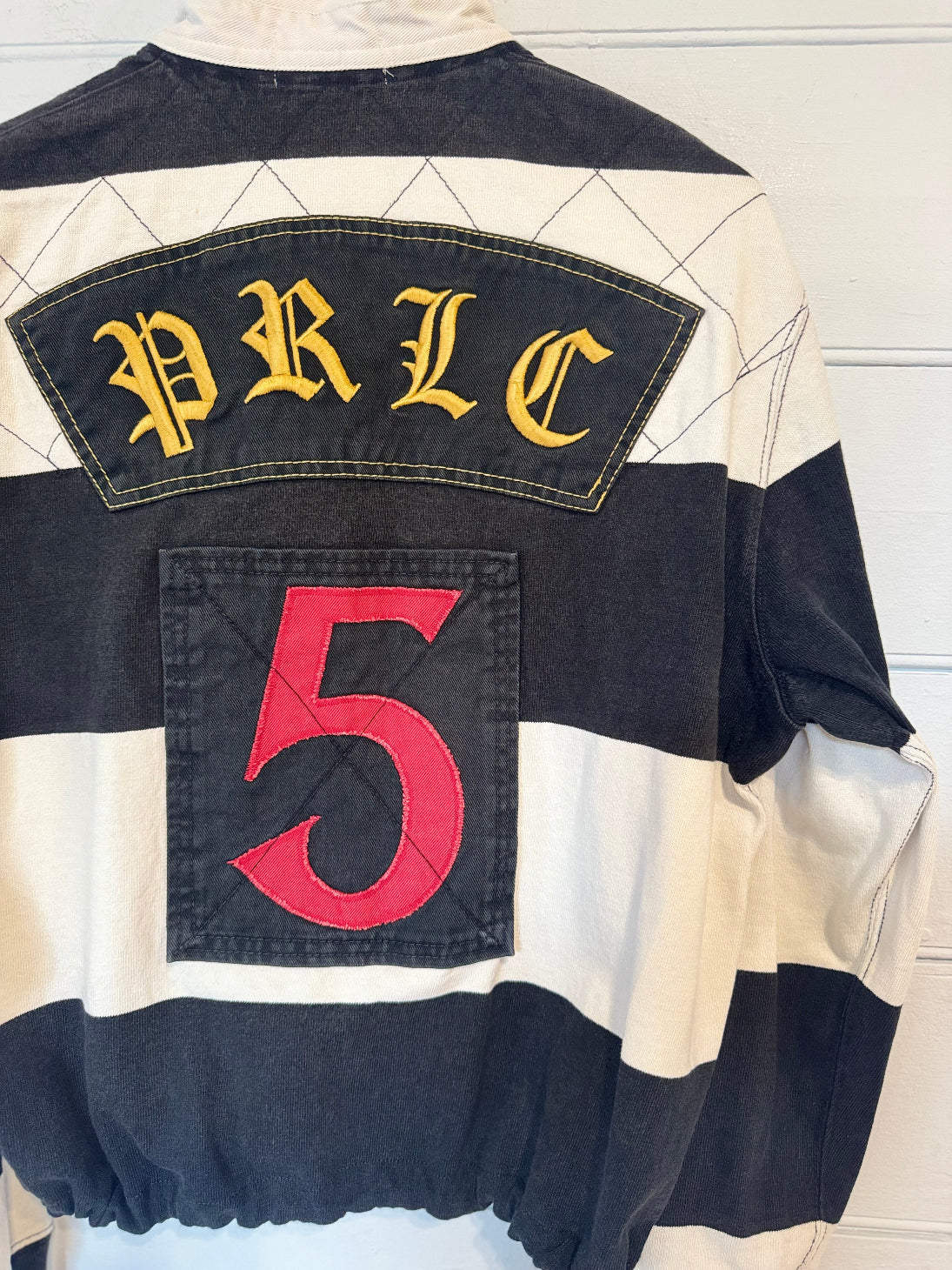 Earl Ralph Lauren Black/White Long Sleeve Rugby Shirt