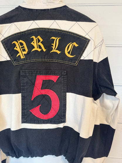 Earl Ralph Lauren Black/White Long Sleeve Rugby Shirt
