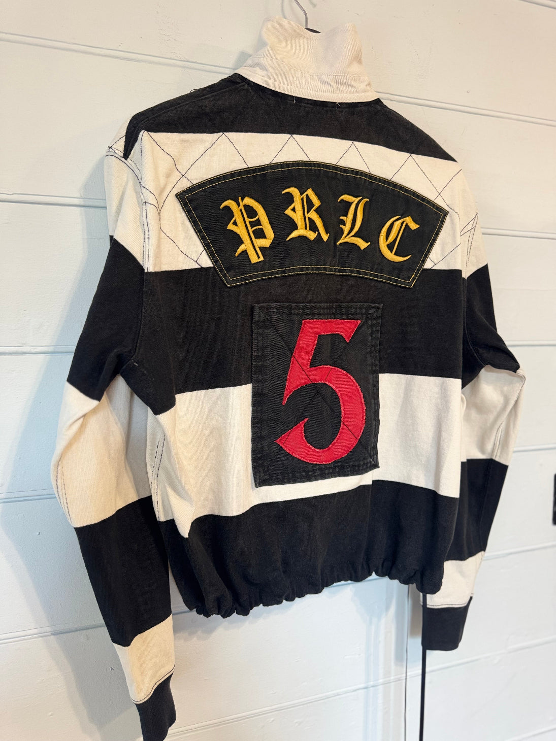 Earl Ralph Lauren Black/White Long Sleeve Rugby Shirt