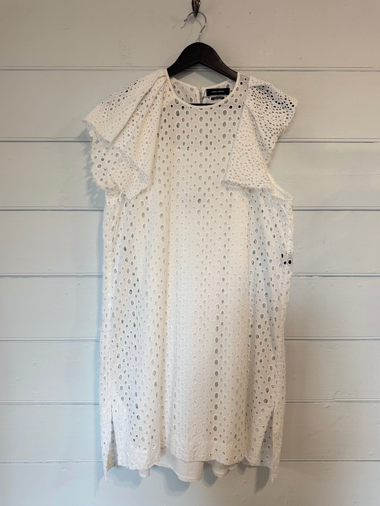 Isabel Marant White Cotton Broderie Short Dress