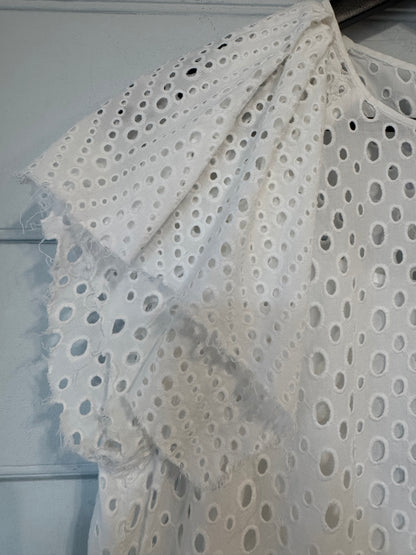 Isabel Marant White Cotton Broderie Short Dress