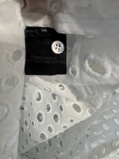 Isabel Marant White Cotton Broderie Short Dress