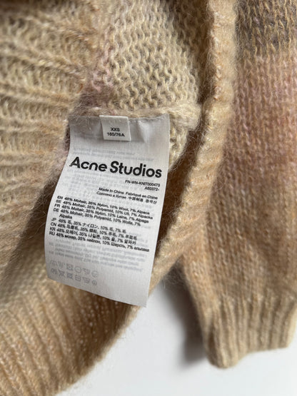 Acne Studios dusky pink/camel ombre stripe jumper.