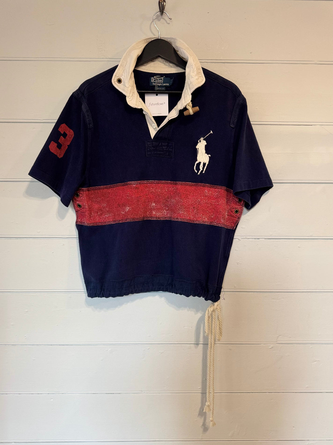 Earl Upcyled Ralph Lauren Navy/Red Big Pony Rugby Shirt