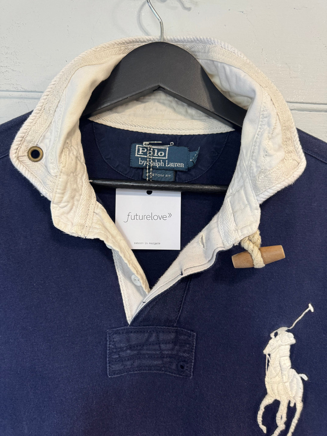Earl Upcyled Ralph Lauren Navy/Red Big Pony Rugby Shirt