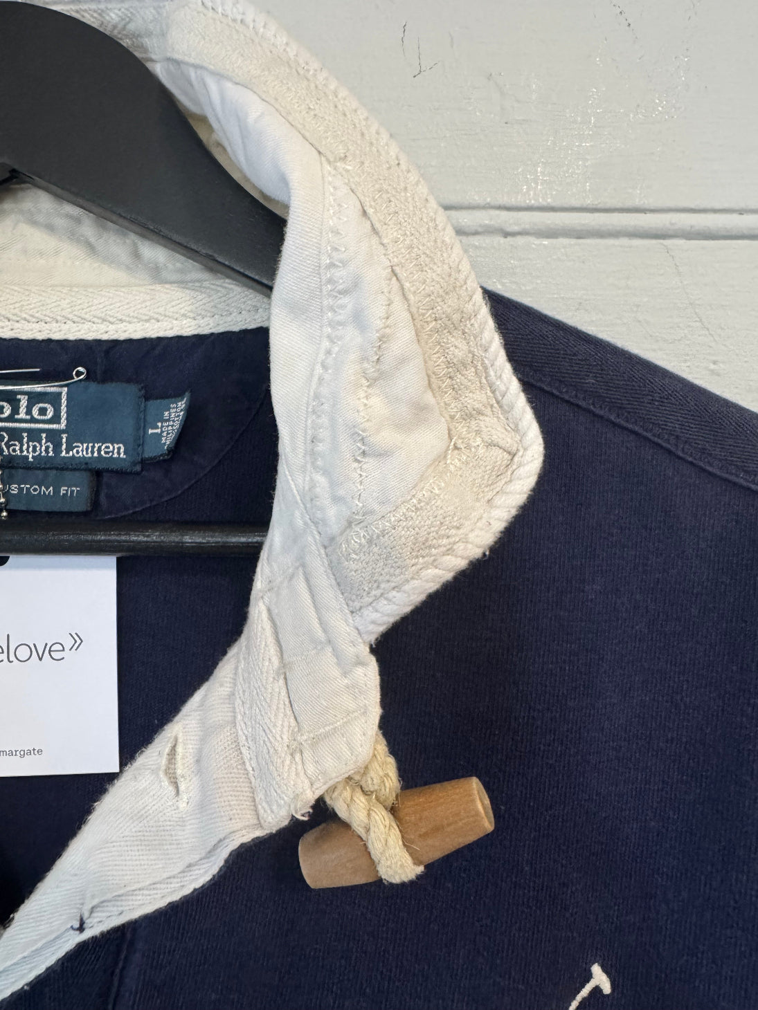 Earl Upcyled Ralph Lauren Navy/Red Big Pony Rugby Shirt