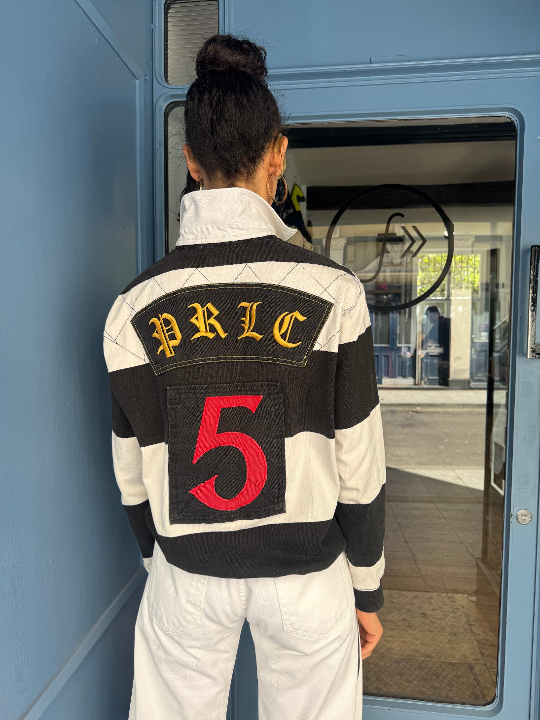 Earl Ralph Lauren Black/White Long Sleeve Rugby Shirt