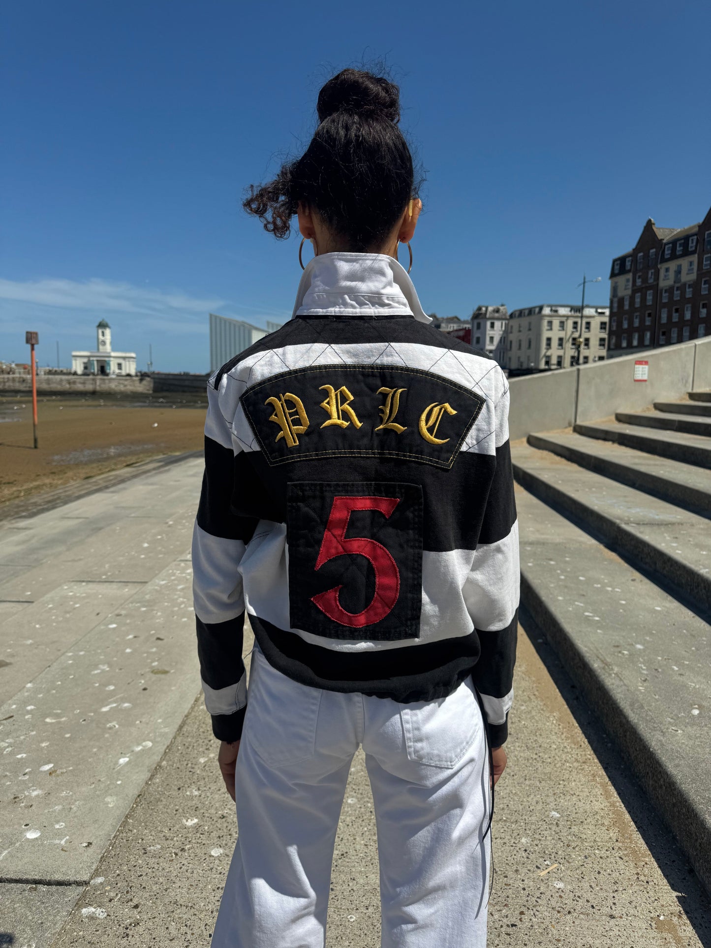 Earl Ralph Lauren Black/White Long Sleeve Rugby Shirt