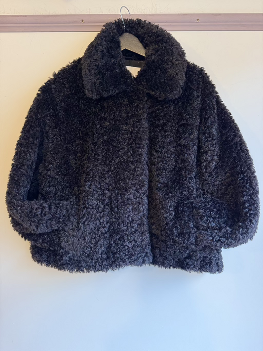 Stand Studio black Teddy fur jacket