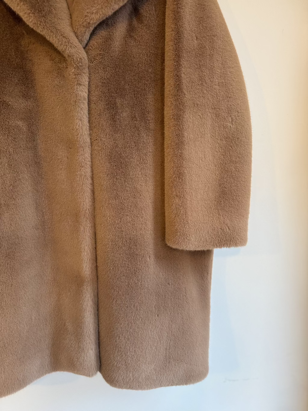 Stand Studio Taupe Luxury Faux Fur Jacket