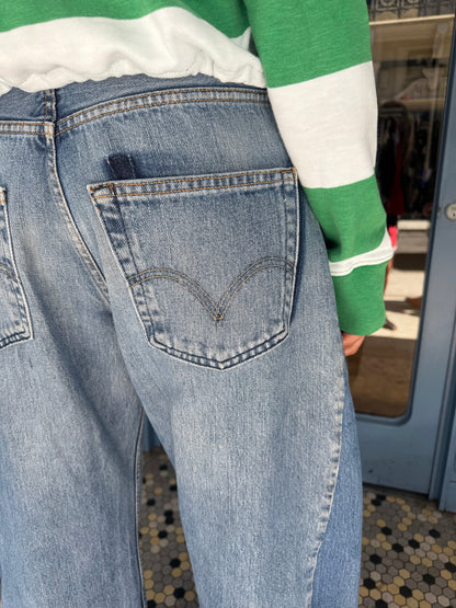 Angel Mid Wash Aged Barrel Upcycled Jean