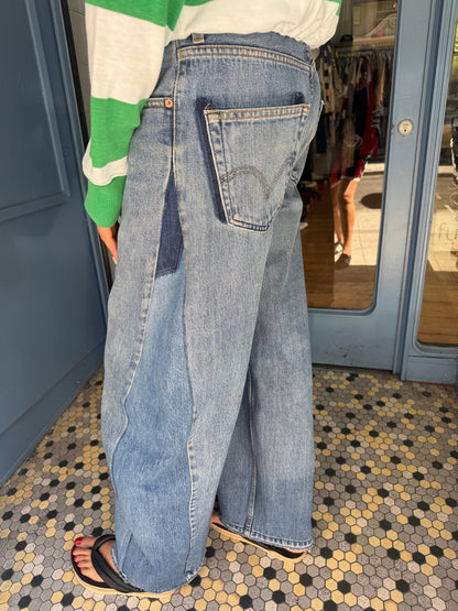 Angel Mid Wash Aged Barrel Upcycled Jean