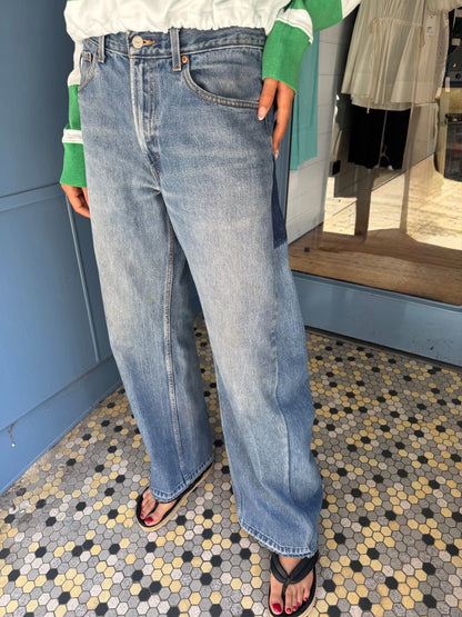 Angel Mid Wash Aged Barrel Upcycled Jean