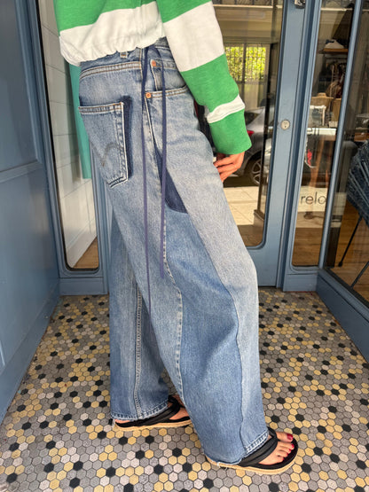 Angel Mid Wash Aged Barrel Upcycled Jean