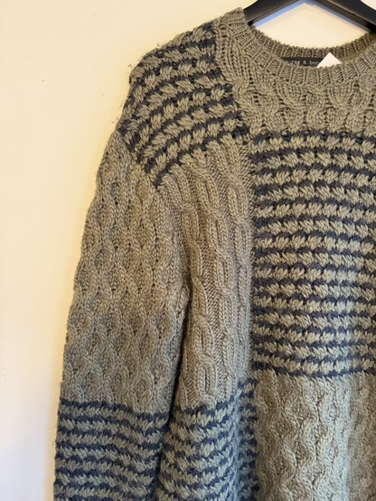 Rag and Bone Khaki Cable Hand Knit