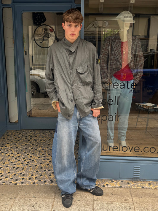 Angel Mid Wash Aged Barrel Upcycled Jean