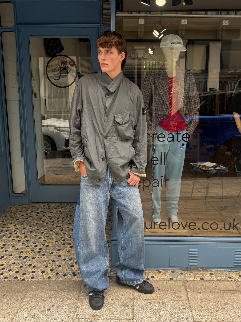 Stone Island Grey 1999 Oversized Field jacket
