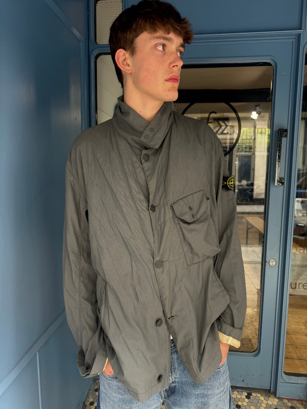 Stone Island Grey 1999 Oversized Field jacket