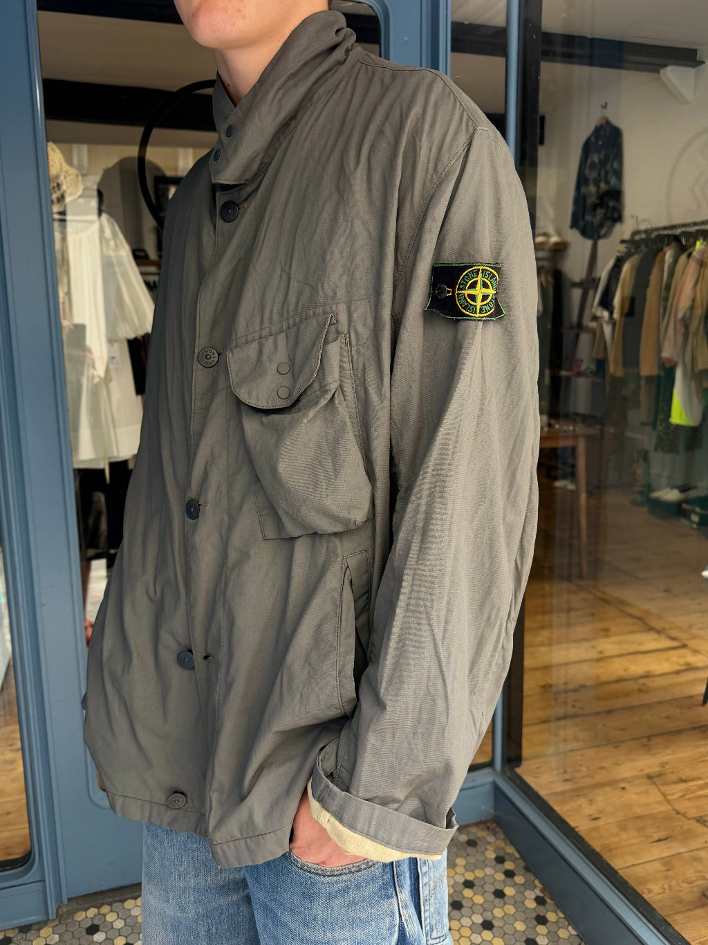 Stone Island Grey 1999 Oversized Field jacket