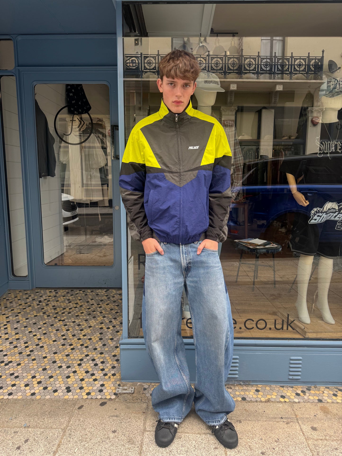 Palace Blue/ Acid/ Khaki Panelled Shell Jacket
