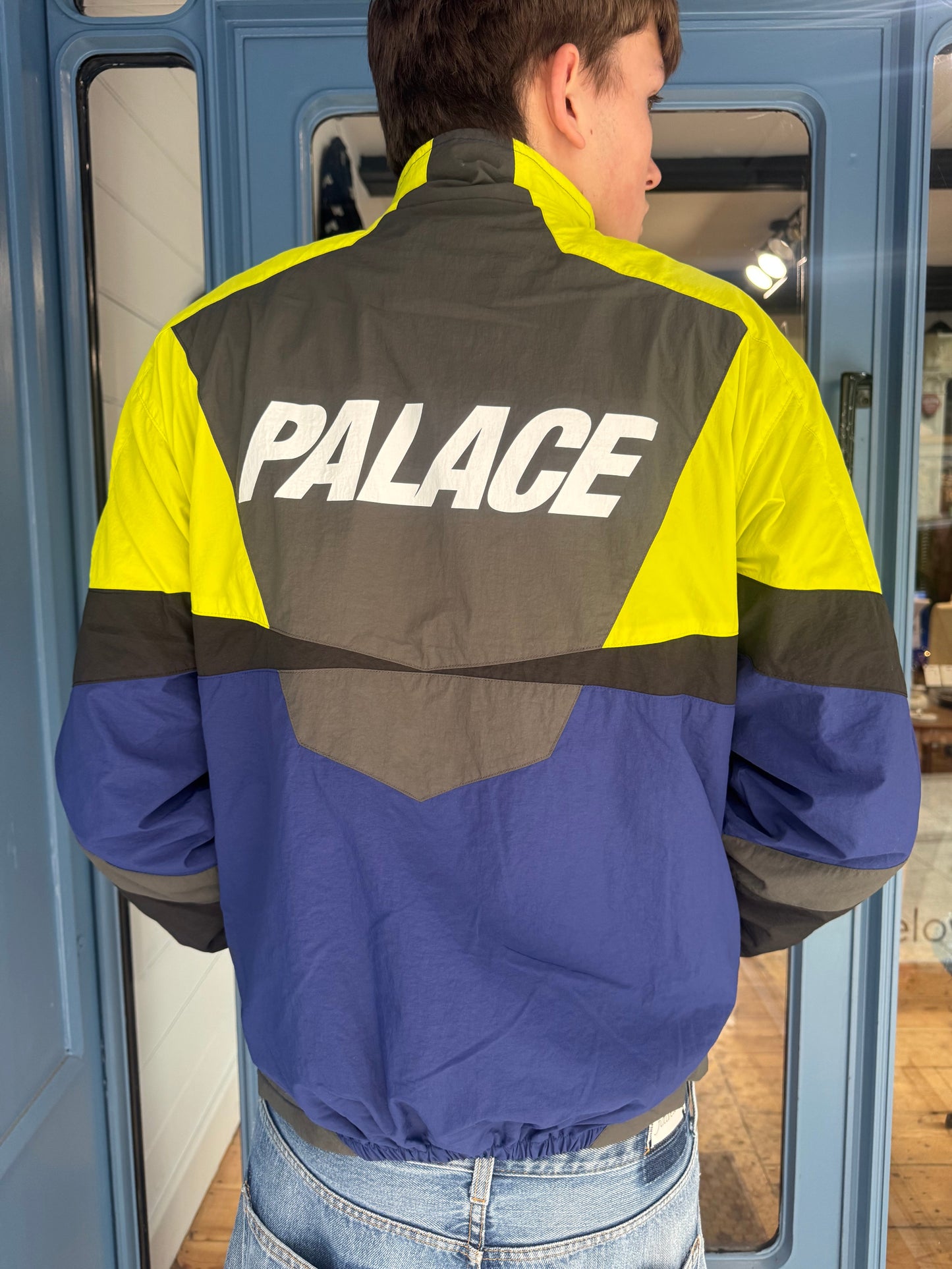 Palace Blue/ Acid/ Khaki Panelled Shell Jacket