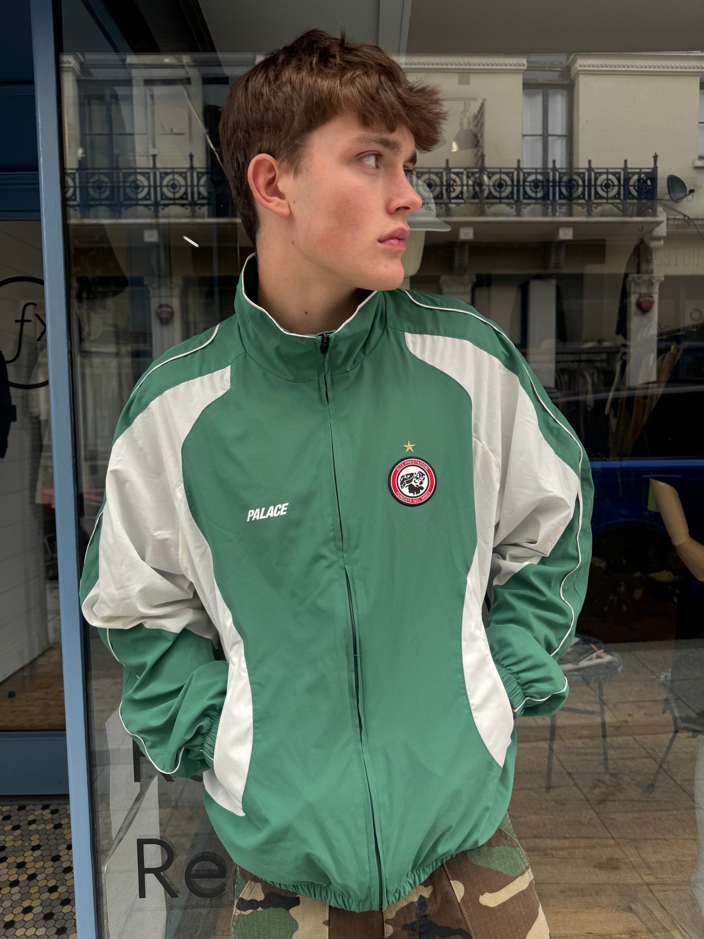 Palace Green/White Panel Pro Team Palco Shell Jacket