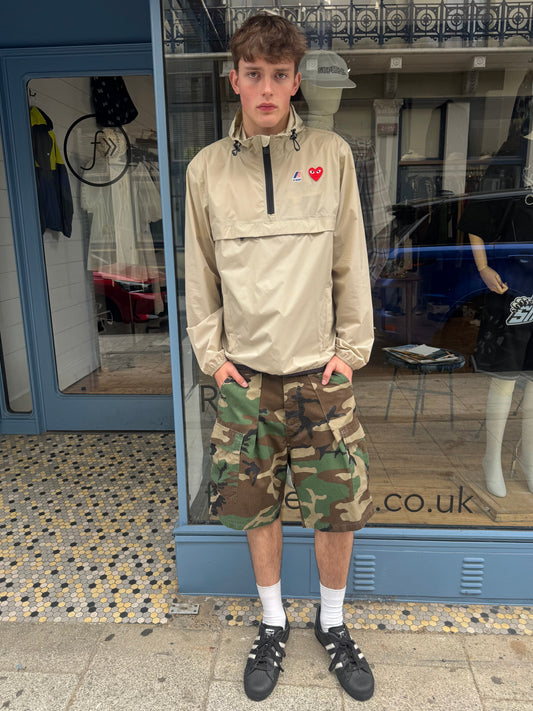 Commes Des Garcons Play X K-Way Stone Pack Away Windbreaker