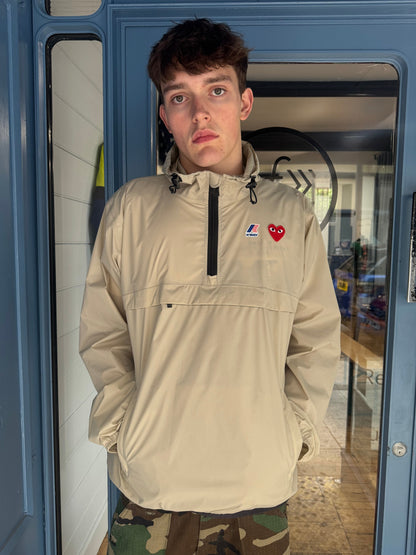 Commes Des Garcons Play X K-Way Stone Pack Away Windbreaker